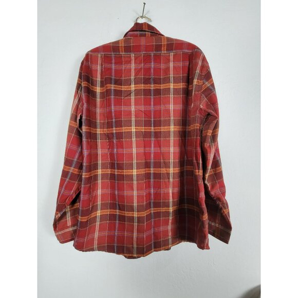 Orvis Men's Plaid Collared Long Sleeve Casual Button Up Shirt Red Size Medium - Picture 2 of 8